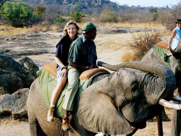 Anja Naude - elephant back safari and interaction